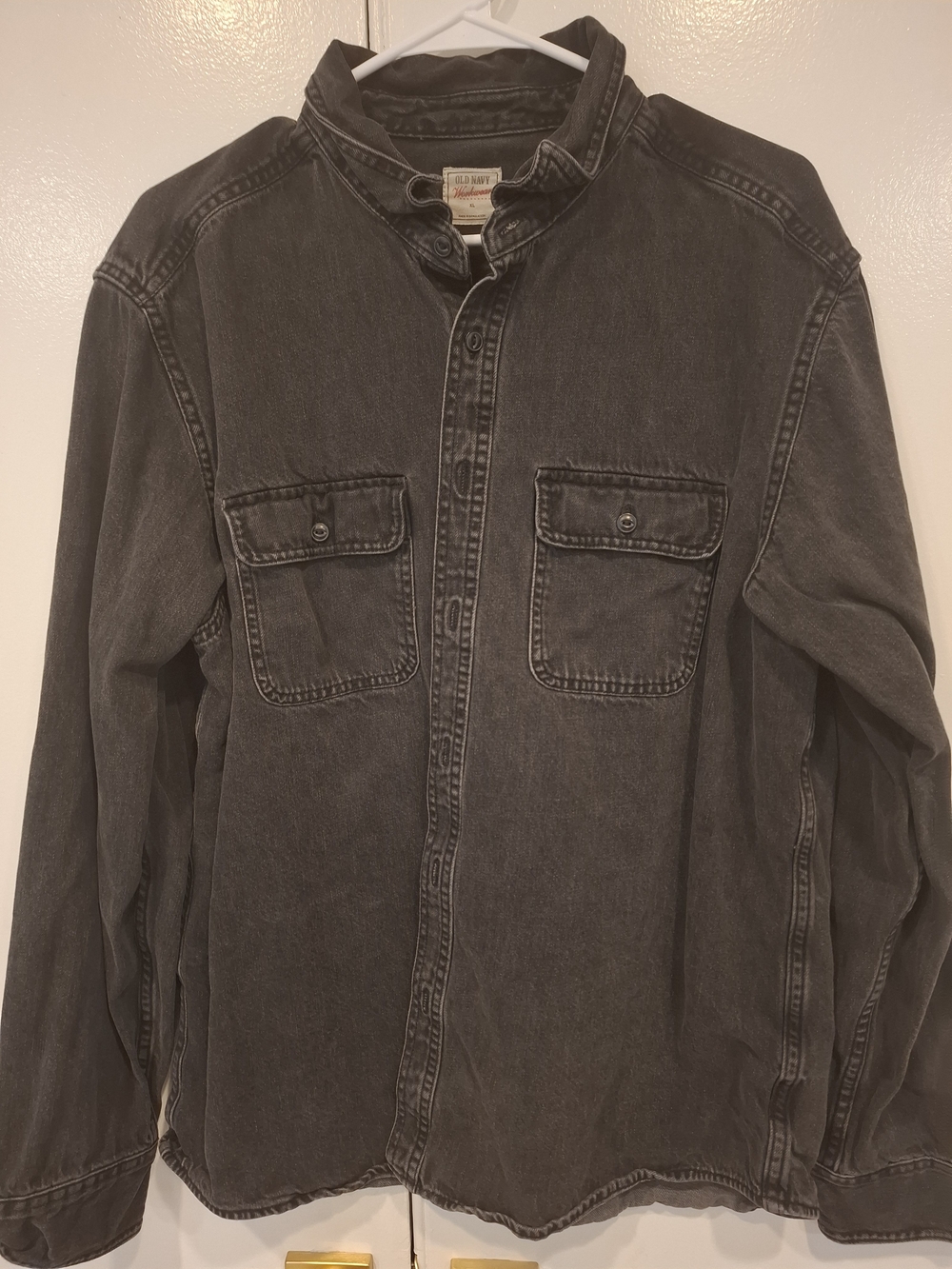 Old Navy Men's Charcoal Washed Utility Jacket